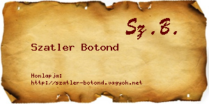 Szatler Botond névjegykártya
