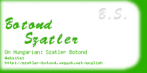 botond szatler business card